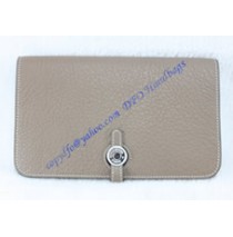 Hermes Dogon Combined Wallet HW508 gray
